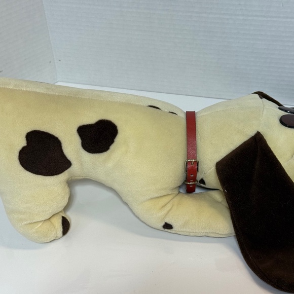 Vintage Pound Puppies 1984 White Brown Spotted Dog Plush 18" - Irwin Toy - Picture 12 of 14